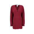 Purple Silk Casual Dress