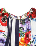 Multicolor Patchwork Cotton Poplin Mini Dress