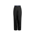 Black Silk Flared Pants