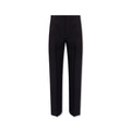 Blue Cotton Casual Pants