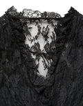 Black Lace A-line Long Evening Gown Dress