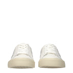 White Leather Low Top Sneakers