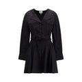 Black Cotton Casual Dress