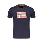 Blue Cotton Men's T-Shirt