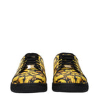 Black Leather Chunky Sneakers