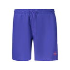 Blue Polyester Men's Swimwear