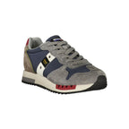 Blue Polyurethane Men's Sneaker