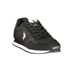 Black Polyurethane Men's Sneaker