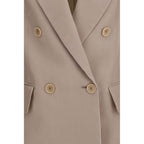 Beige Silk Blazer