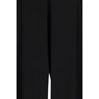 Black Viscose Casual Pants