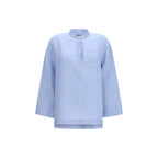 Blue Linen Dress Shirt