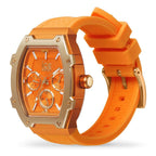 Orange Synthetic Dress Watch