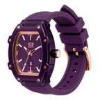 Purple Synthetic Dress Watch
