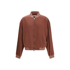 Bordeaux Silk Bomber