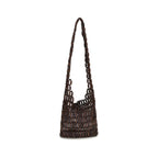 Brown Wood Shoulder Bag