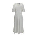 White Cotton Casual Dress