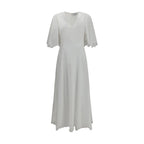 White Cotton Casual Dress