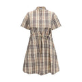 Beige Cotton Casual Dress