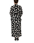 Black White Polka Dot Pajama 2 Piece Set Sleepwear