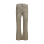 Bicolor Cotton Bootcut Jeans