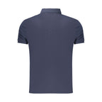 Blue Cotton Men's Polo Shirt