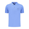 Blue Cotton Men's Polo Shirt