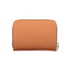 Brown Polyurethane Women's Wallet