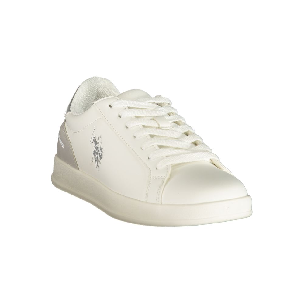 "Weißer Polyurethan-Sneaker für Damen"