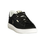 Schwarzer Sneaker aus Polyurethan für Damen