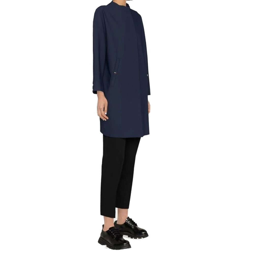 Blue Elastane Coat