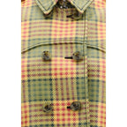 Multicolor Polyester Trench Coat