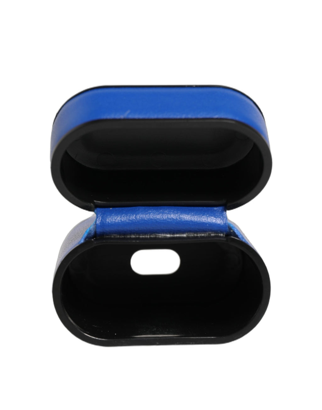 Case Blue Calf Leather Logo Flip Holder Strap Airpods