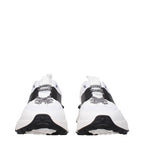 White Fabric Athletic Sneakers