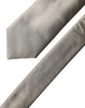 White Tattoo Floral Silk Adjustable Men Tied Necktie Tie