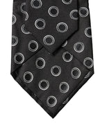 Black White Polka Dot Silk Adjustable Women Necktie Tie