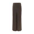 Brown Acetate Midi Skirt