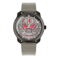 Gray Leather Dress Watch