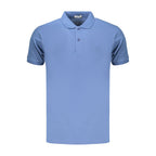 Blue Cotton Men's Polo Shirt