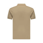Brown Cotton Men's Polo Shirt