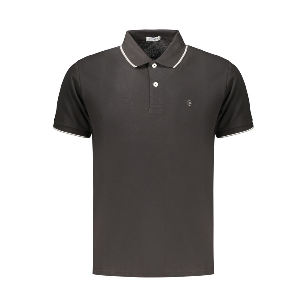 Schwarzes Herren-Poloshirt aus Baumwolle