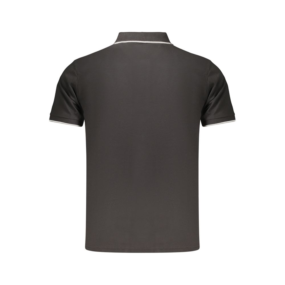 Schwarzes Herren-Poloshirt aus Baumwolle