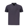 Blaues Herren-Polohemd aus Baumwolle