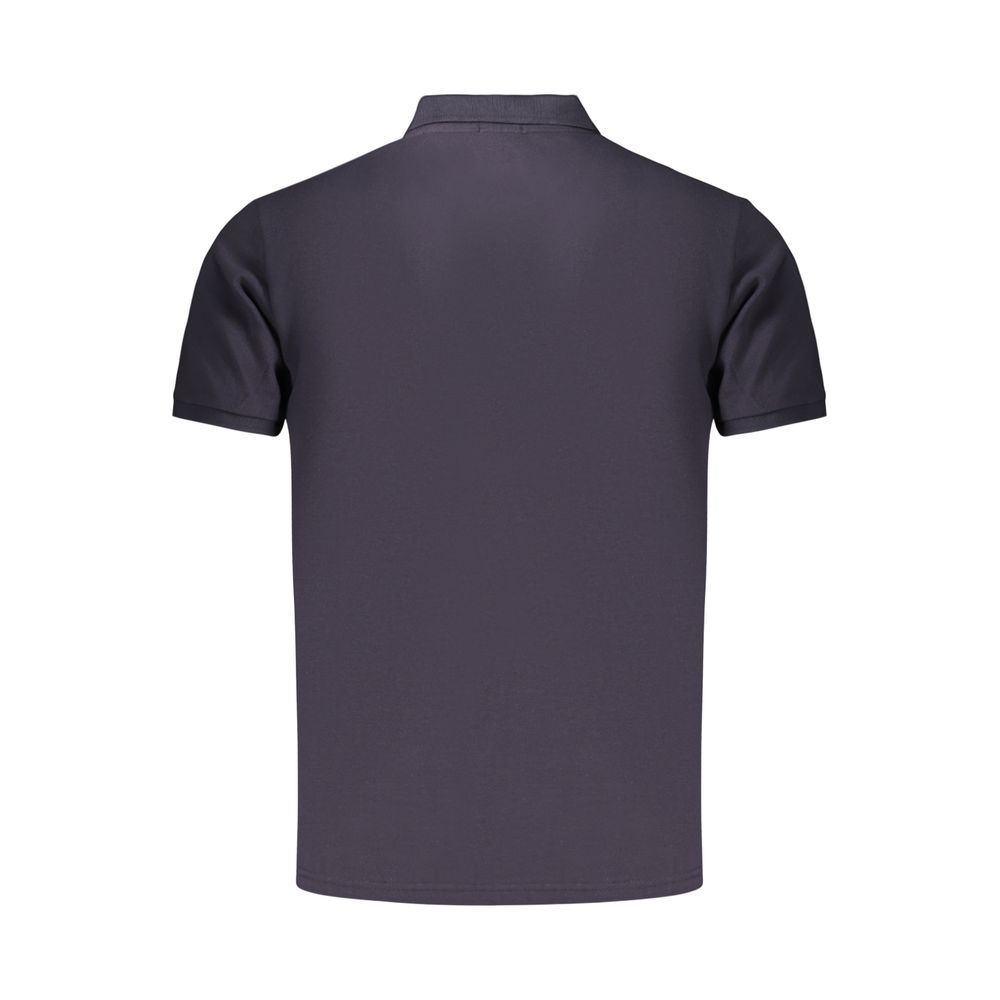 Blaues Herren-Polohemd aus Baumwolle