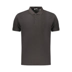 Herren-Polohemd aus schwarzer Baumwolle