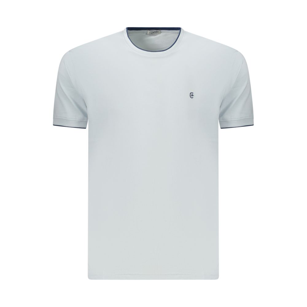 Blaues Baumwoll-Herren-T-Shirt