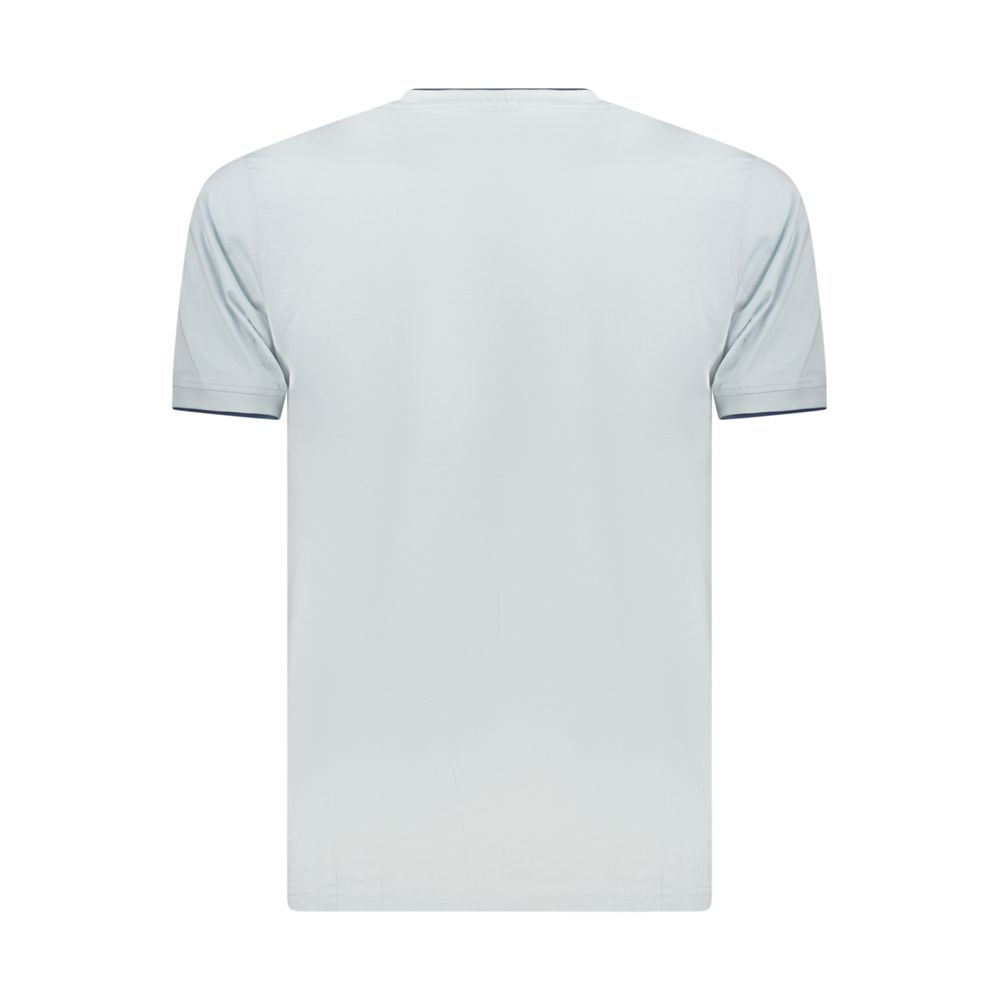 Blaues Baumwoll-Herren-T-Shirt