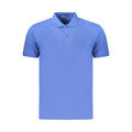 Blue Cotton Men's Polo Shirt