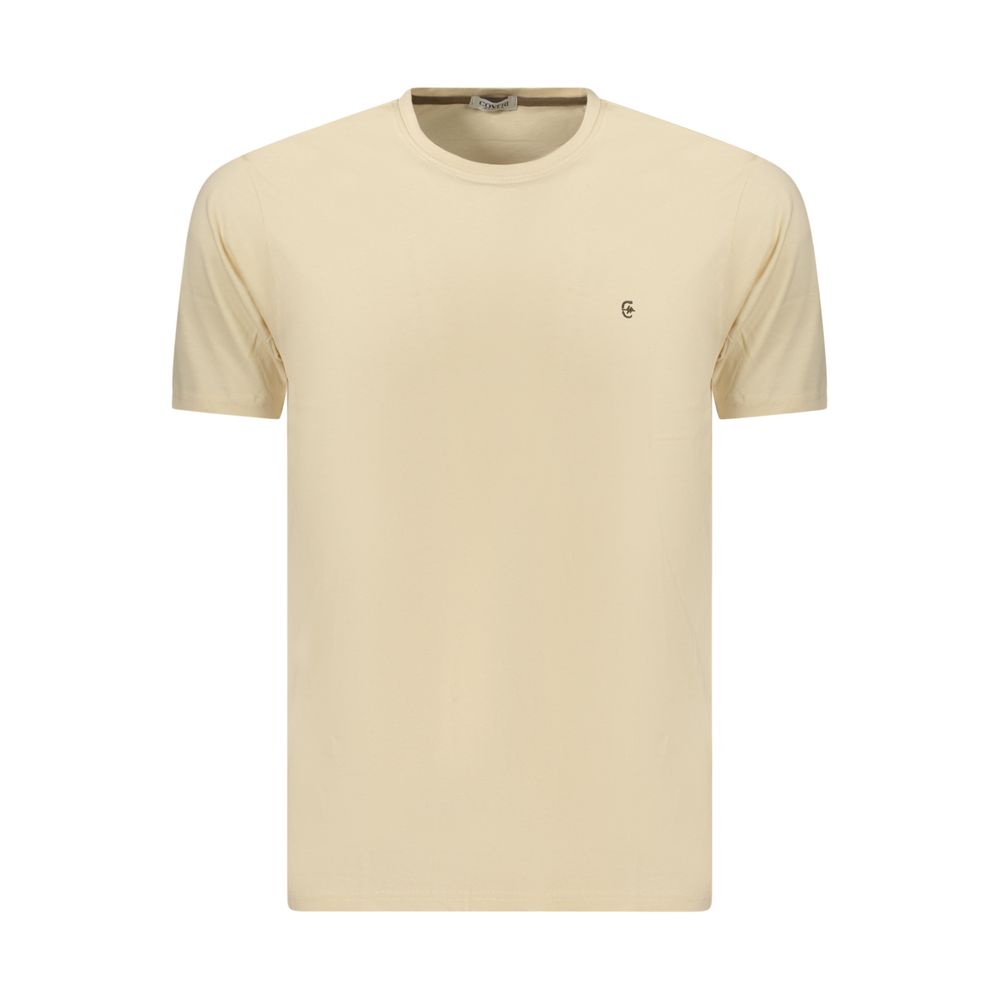 Beiges Baumwoll-Herren-T-Shirt