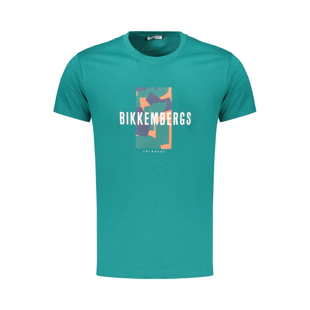 Grünes Baumwoll-Herren-T-Shirt