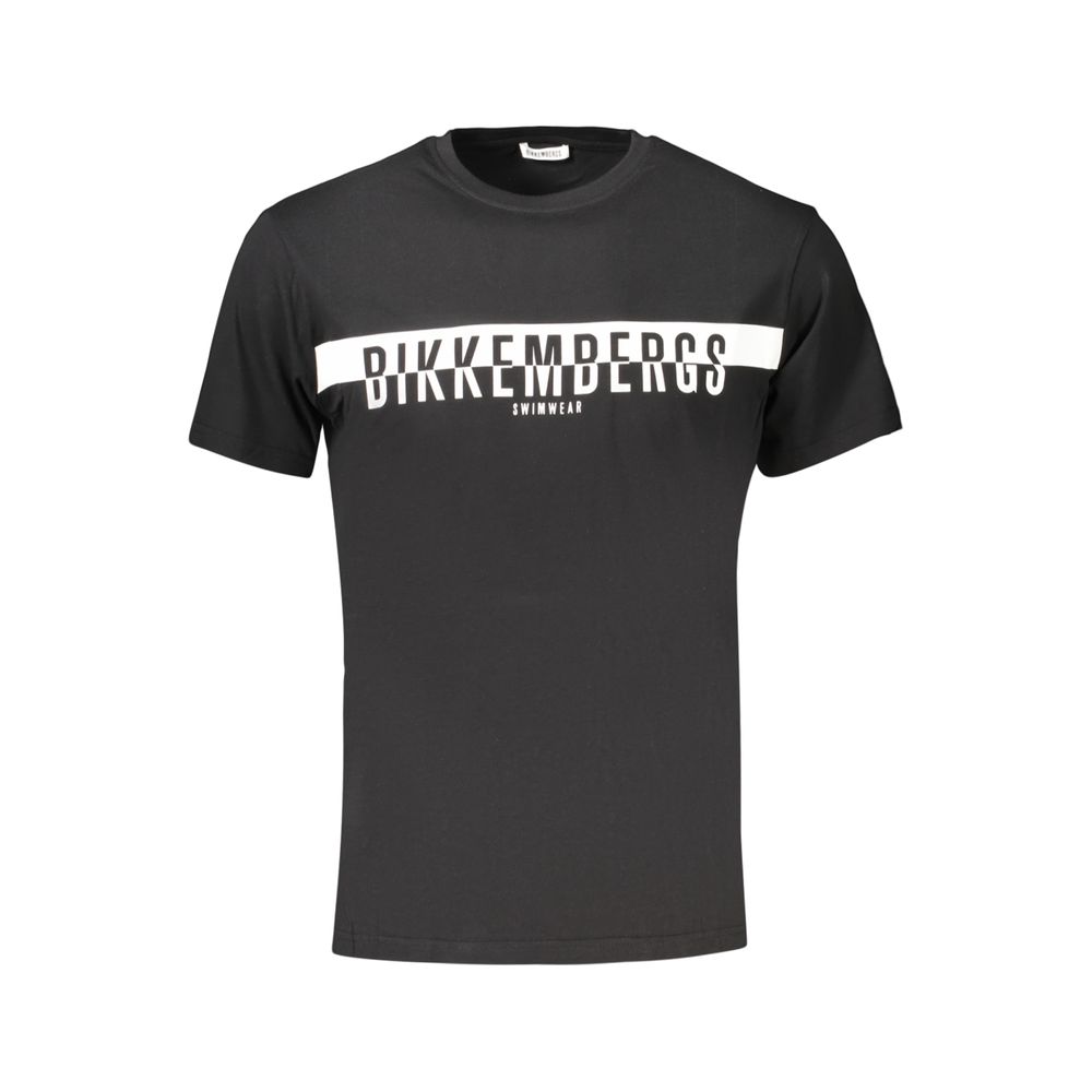 Schwarzes Herren-T-Shirt aus Baumwolle